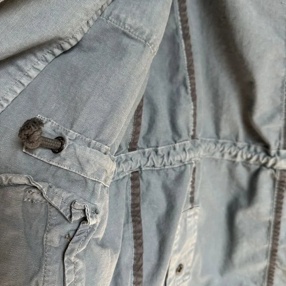 G-star Raw Shoreline Jacket Women’s Lg Utility Cinch Waist Blue Streetwear Cabin